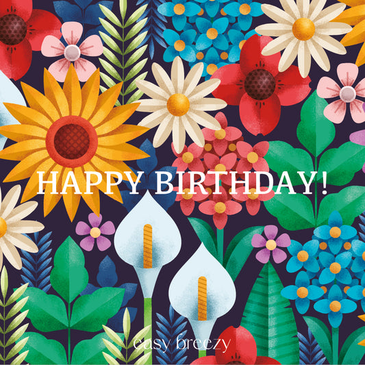 easybreezy Botanical Happy Birthday E-Gift Card